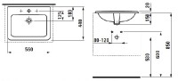 Laufen PRO A zápustné umyvadlo 56x45 cm, s otvorem, bílá LCC   H8139614001041